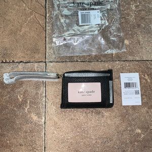 Kate Spade Leila pebbled leather small card holder NWT